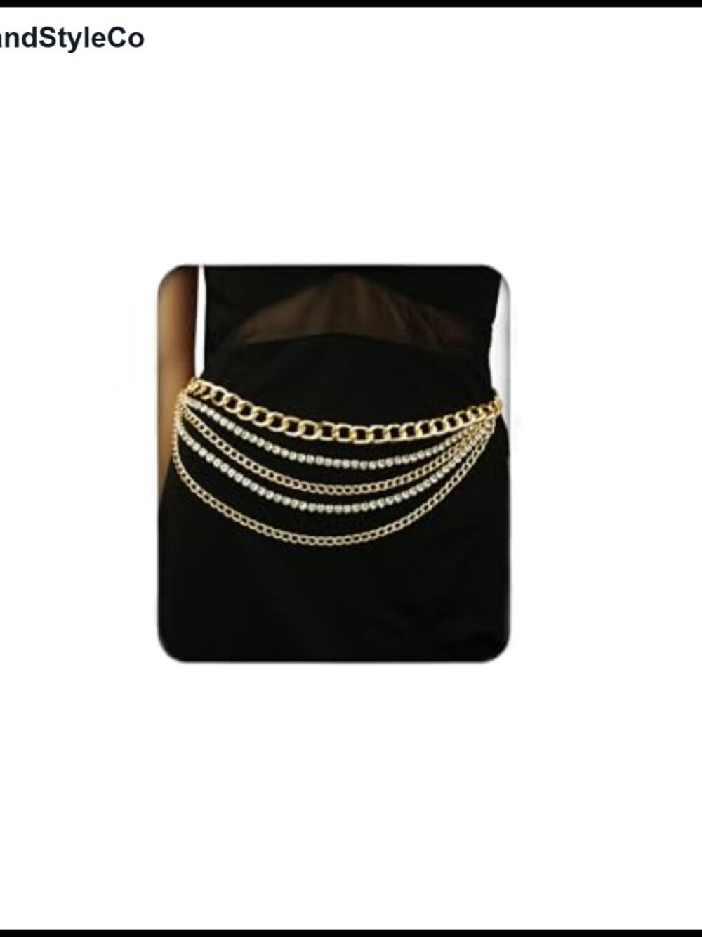 Metal Waist Chain Gold Chain Belt Chunky Belly Link Moon Double O Ring